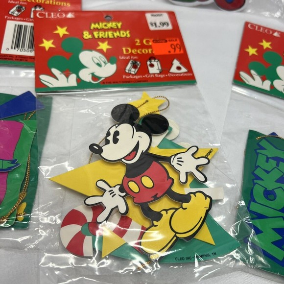Vintage Disney Christmas Ornament Kurt Adler Gift Tag Puzzle Sticker Set Lot - Picture 5 of 10